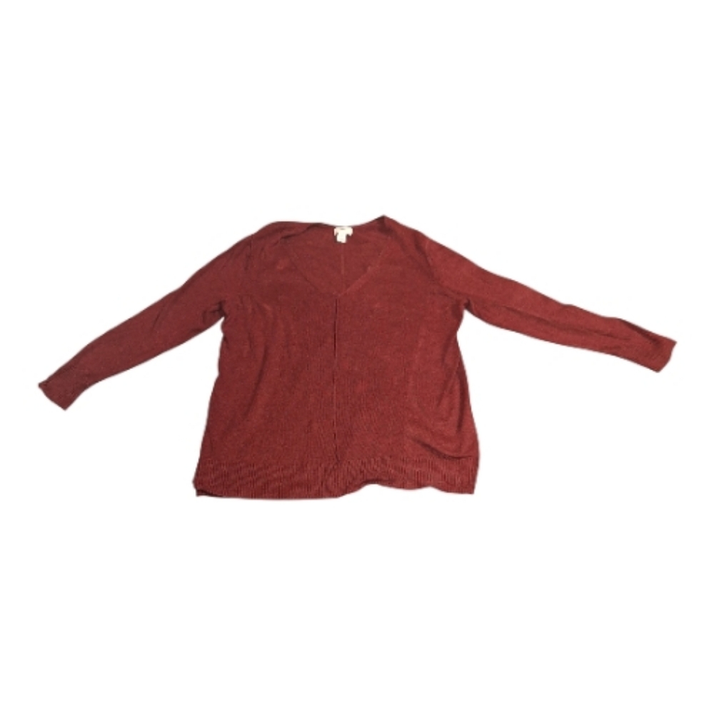 Old Navy Rust Red V-Neck Sweater XL Tunic Style